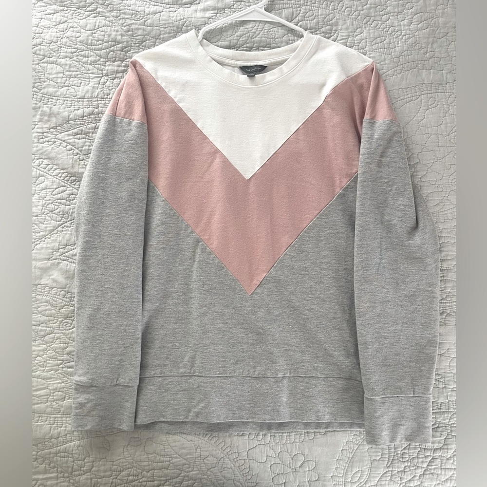 THE LIMITED color block athletic crew neck, Size L